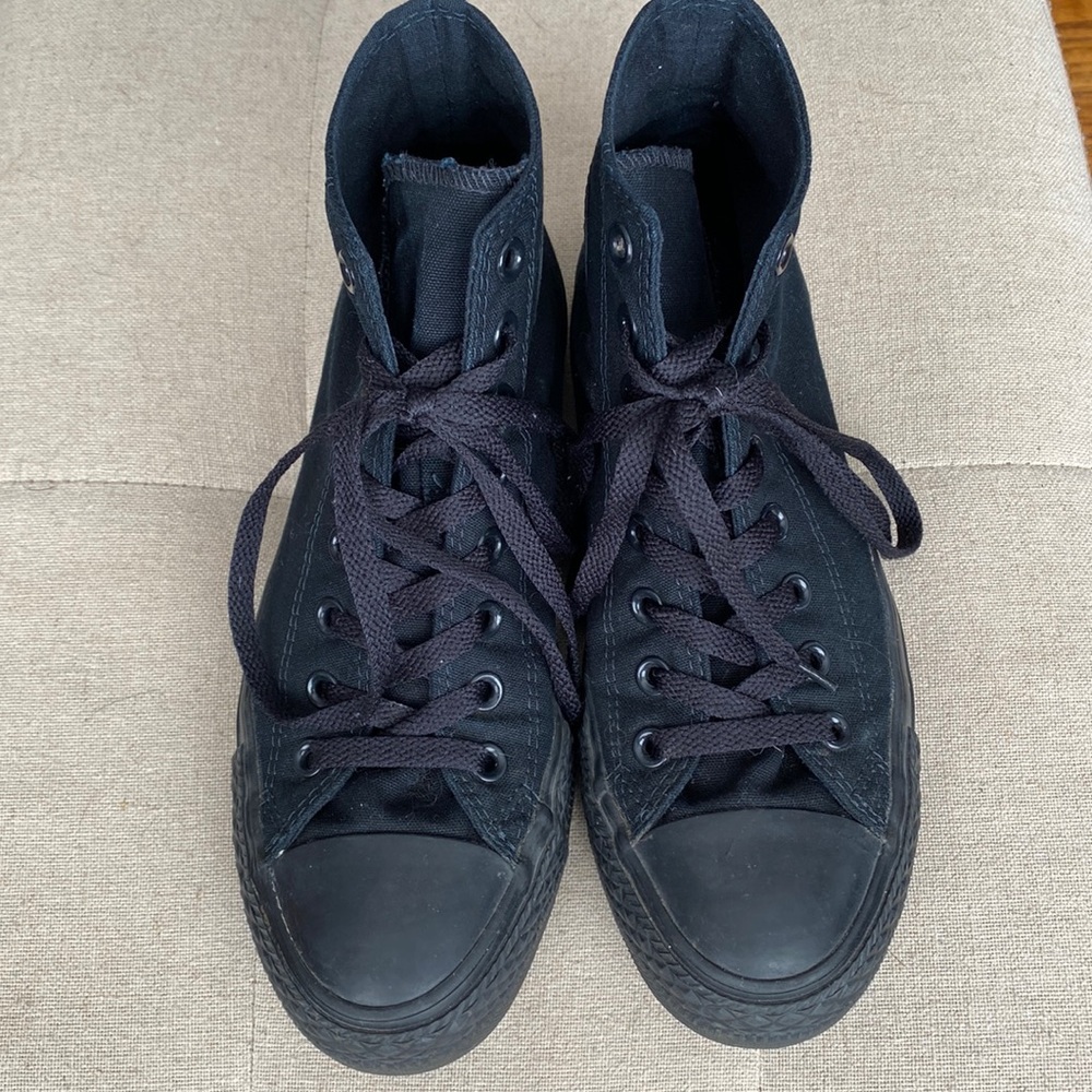 Converse high tops: black monochrome